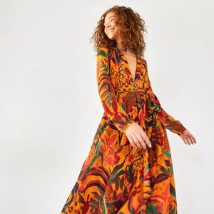 FARM Rio Golden Jungle Maxi Dress